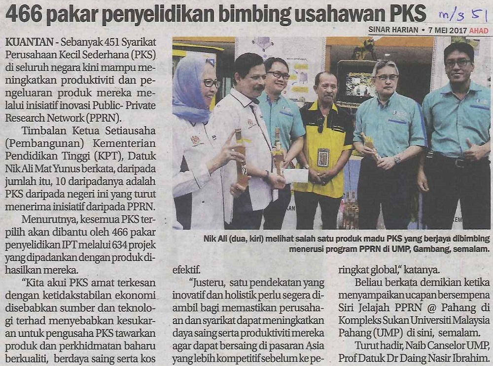 SH. 466 pakar penyelidikan bimbing usahawan PKS